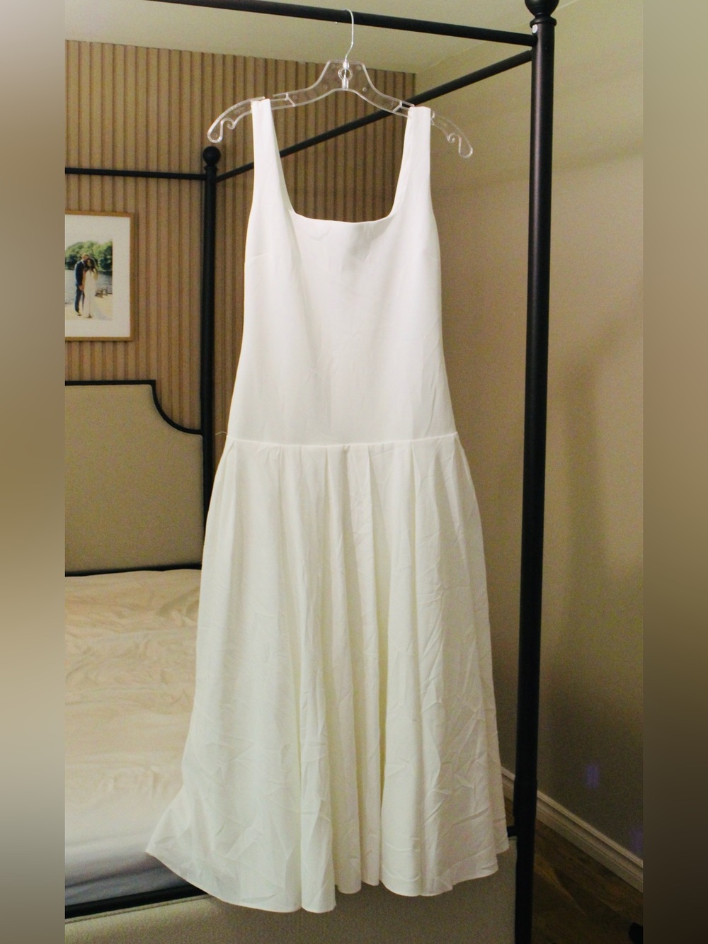 Le Château Ivory Drop Waist Poplin Dress | XS